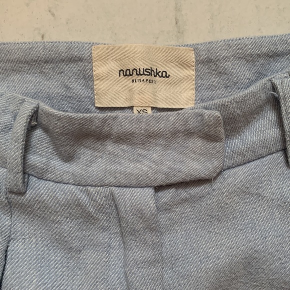 Blue wide leg flannel trousers by Nanushka size XS - Picture 8 of 8